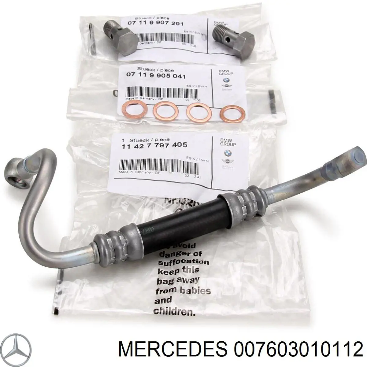 007603010112 Mercedes прокладка шланга подачі масла до турбіни