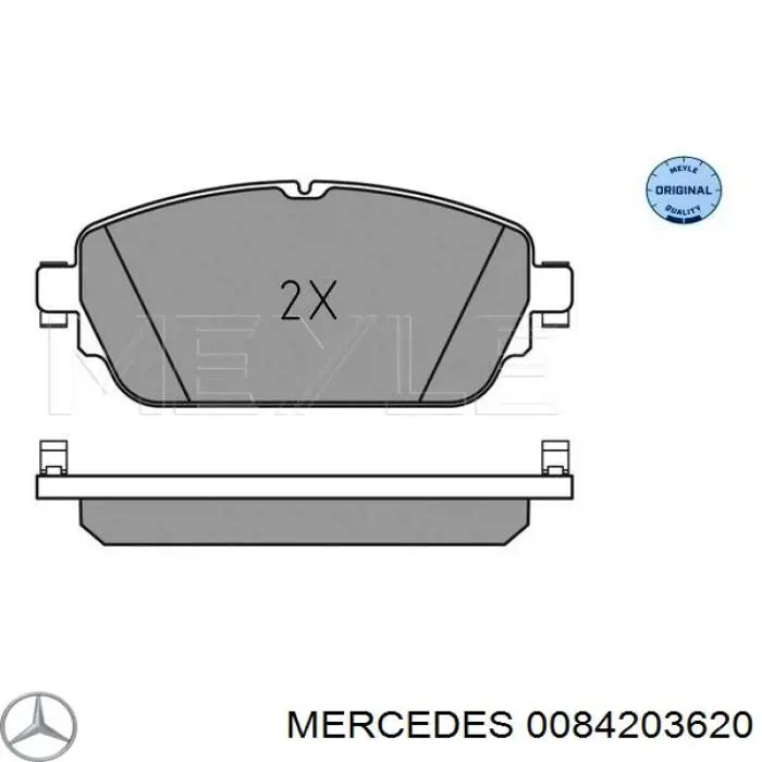 0084203620 Mercedes колодки гальмівні передні, дискові