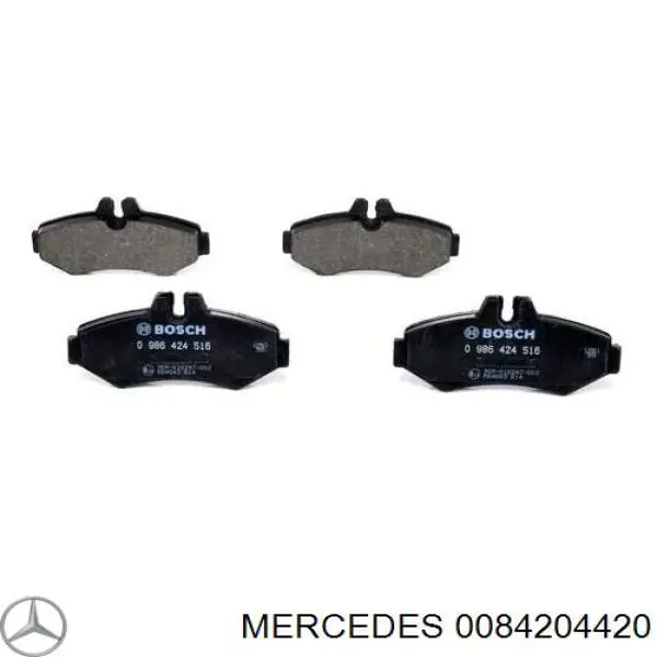0084204420 Mercedes колодки гальмові задні, дискові