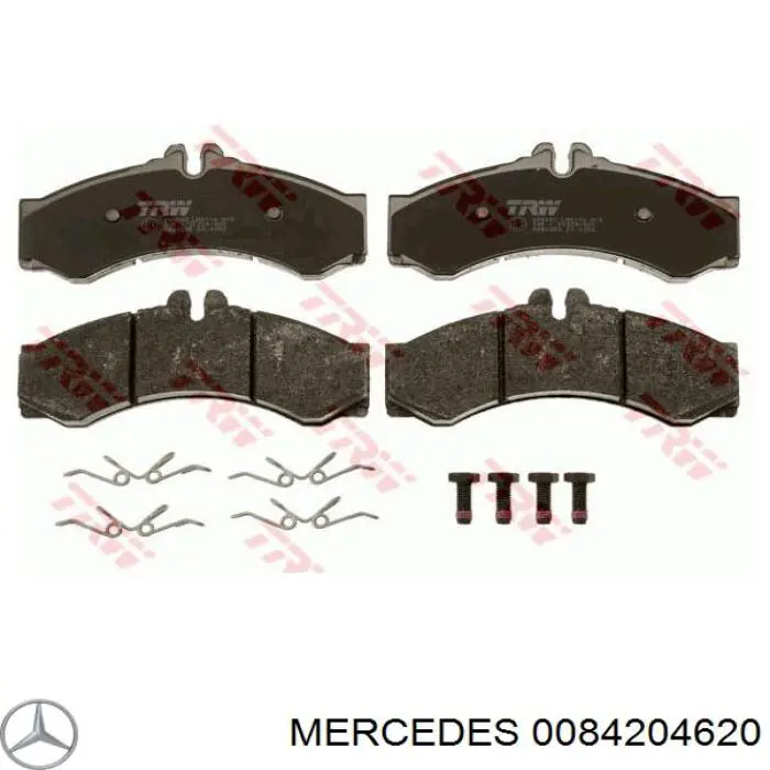 0084204620 Mercedes колодки гальмівні передні, дискові