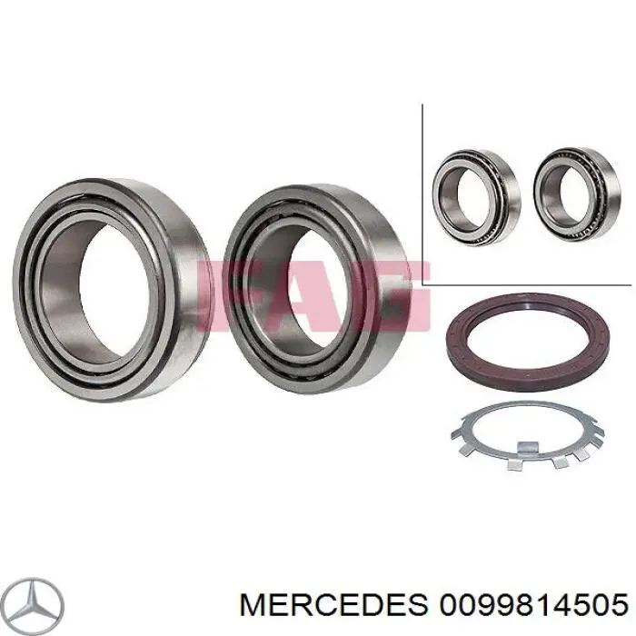 Підшипник маточини передньої 0099814505 Mercedes