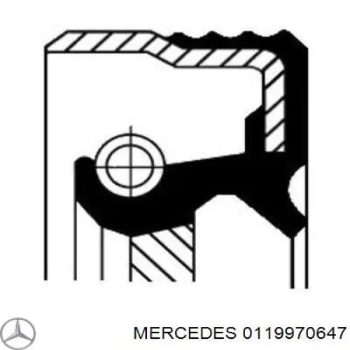 Сальник колінвала двигуна, задній Mercedes A0119970647 ціна, від 11.05 USD