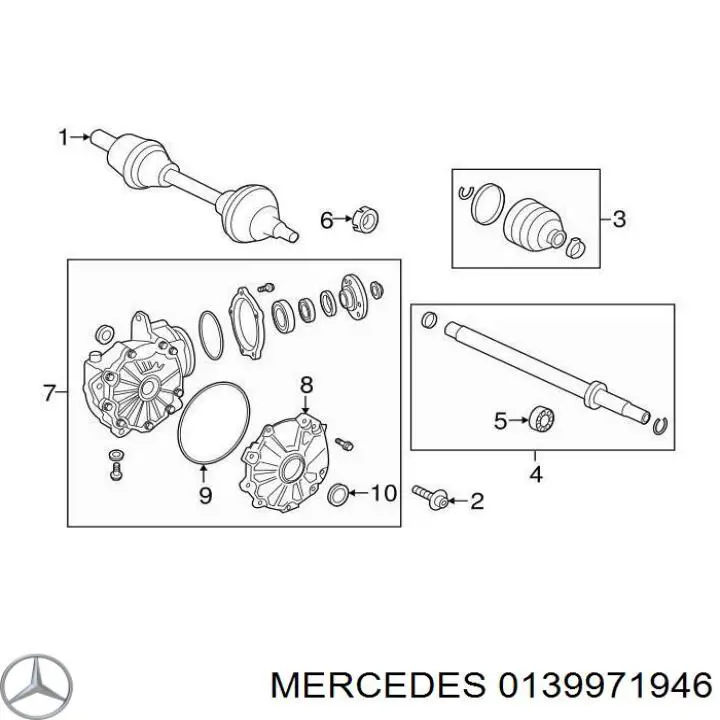Сальник редуктора переднього моста Mercedes 139971946 ціна, від 14.96 USD