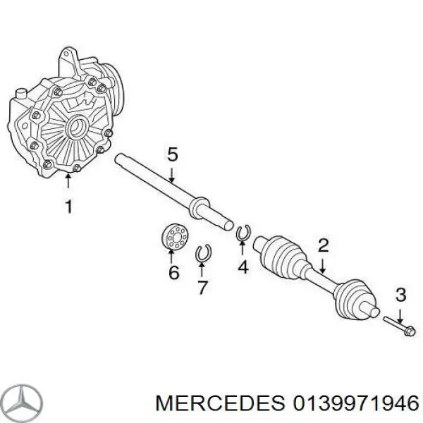 Купити 139971946 Mercedes Сальник редуктора переднього моста