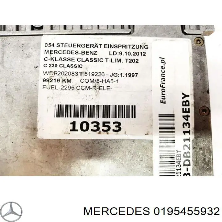  Mercedes A0195455932 ціна, від 63.34 USD