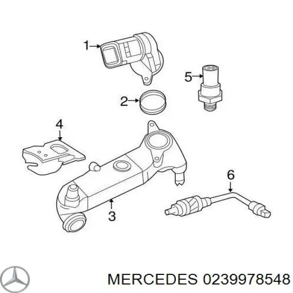 239978548 Mercedes Прокладка шланга подачі масла до турбіни