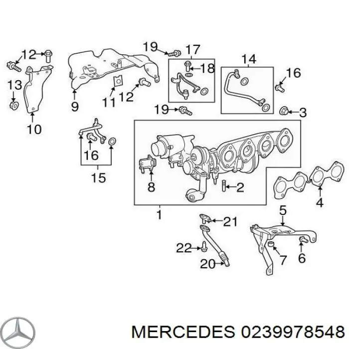 Прокладка шланга подачі масла до турбіни Mercedes 239978548 ціна, від 0.63 USD