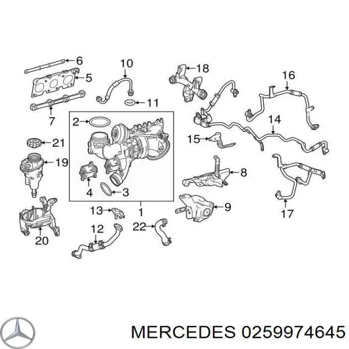 Кільце патрубка турбіни, повітря, що нагнітається на Mercedes GLC (C253)
