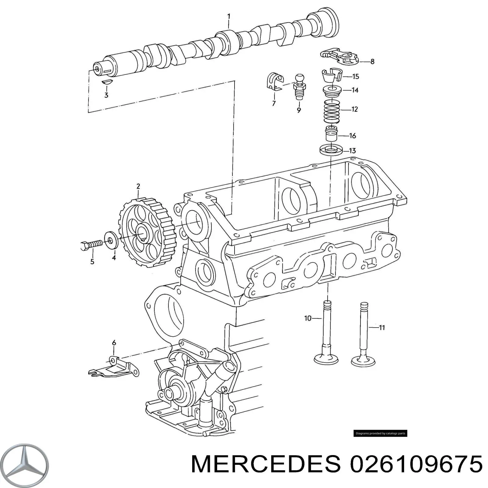 Сальник клапана (маслознімний), впуск/випуск 026109675 Mercedes