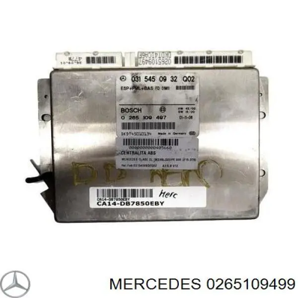 Блок керування ESP Mercedes 0265109499
