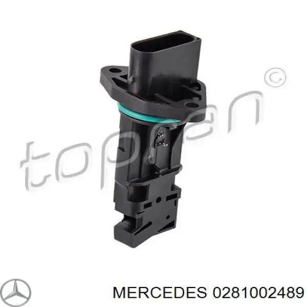 0281002489 Mercedes датчик потоку (витрати повітря, витратомір MAF - (Mass Airflow))