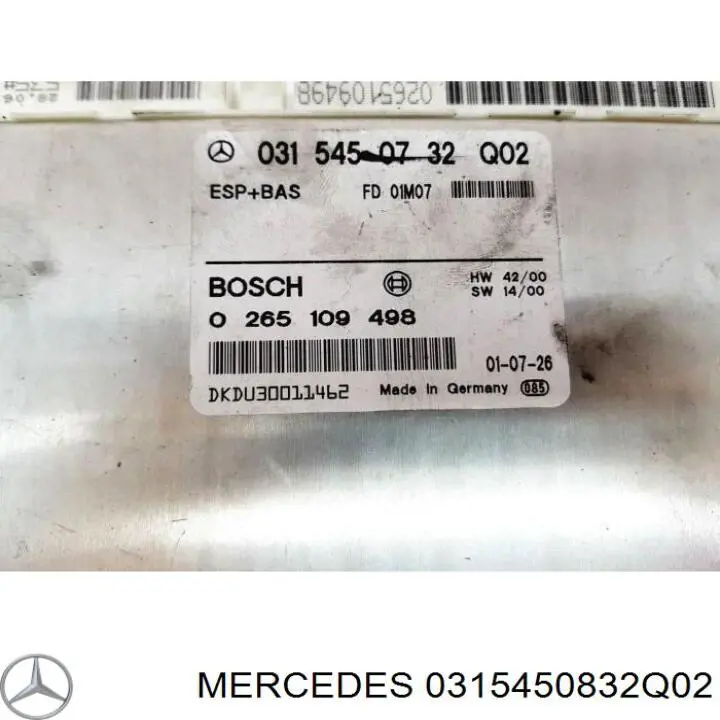 0315450832Q02 Mercedes Модуль управління ESP