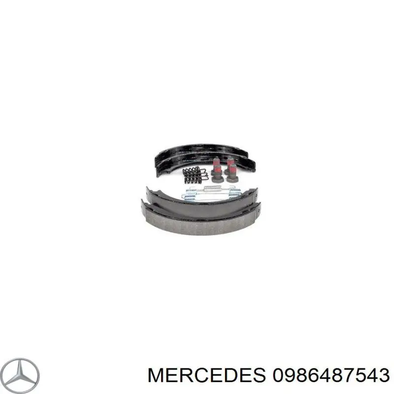 Колодки ручника/стоянкового гальма 0986487543 Mercedes