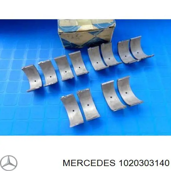 1020303140 Mercedes вкладиші колінвала, корінні, комплект, 1-й ремонт (+0,25)
