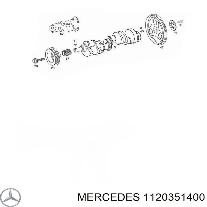 1120351400 Mercedes шків колінвала