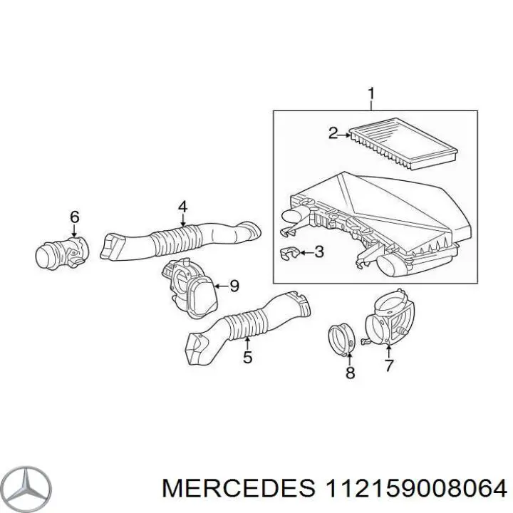 A112159008064 Mercedes прокладка дросельної заслінки