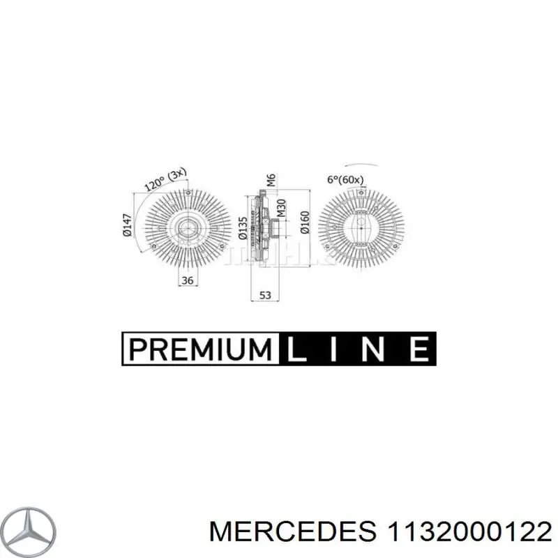 1132000122 Mercedes вискомуфта, вязкостная муфта вентилятора охолодження