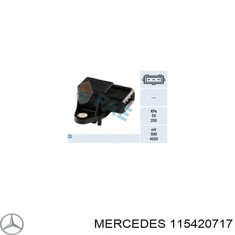Датчик абсолютного тиску, MAP Mercedes 115420717