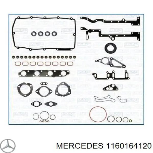 Прокладка головки блока циліндрів (ГБЦ), права 1160164120 Mercedes