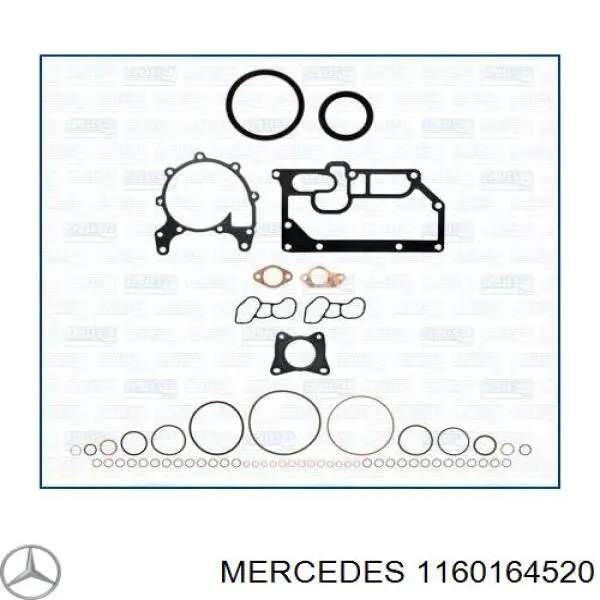 Прокладка головки блока циліндрів (ГБЦ), права 1160164520 Mercedes