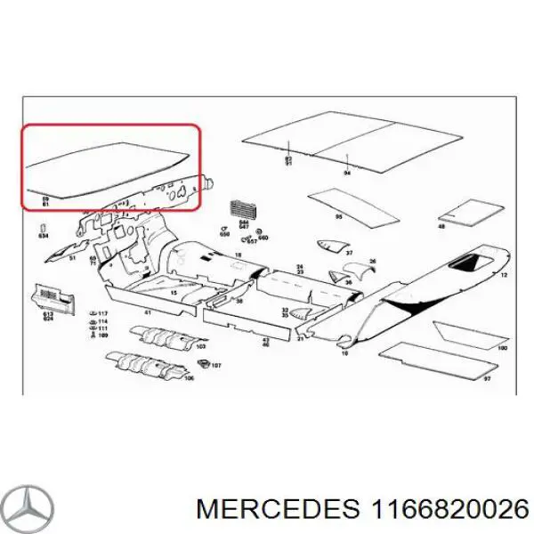 Шумоізоляція капота 1166820026 Mercedes