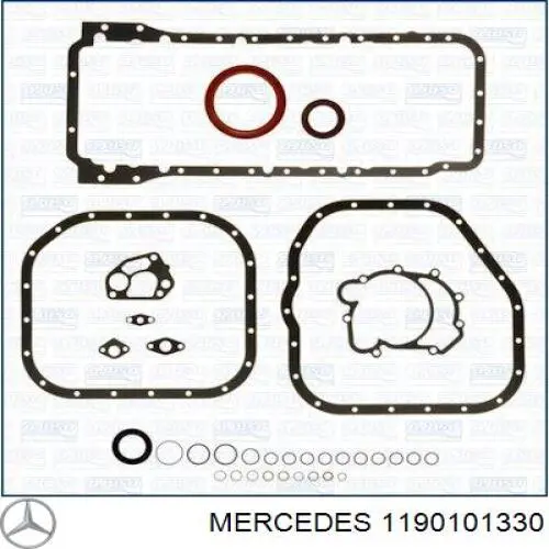 Прокладка клапанної кришки двигуна, комплект лівий на Mercedes E-Class (W124)