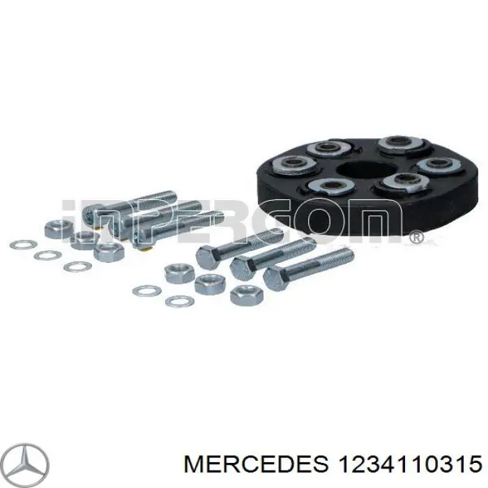 1234110315 Mercedes муфта кардана еластична, перед./зад.
