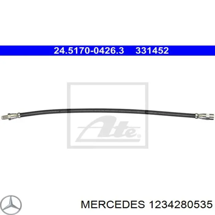 1234280535 Mercedes шланг гальмівний передній