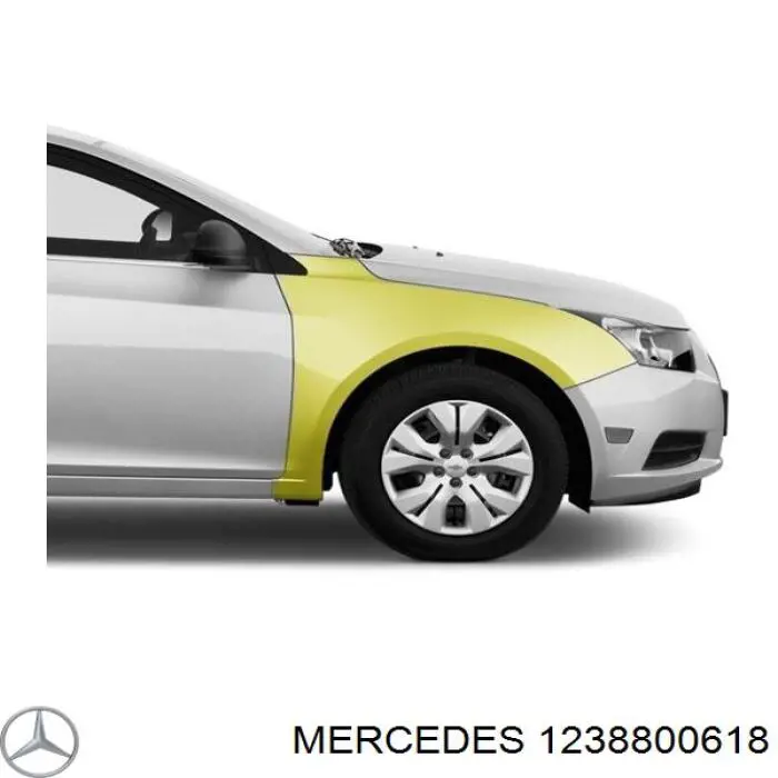 Крило переднє праве 1238800618 Mercedes