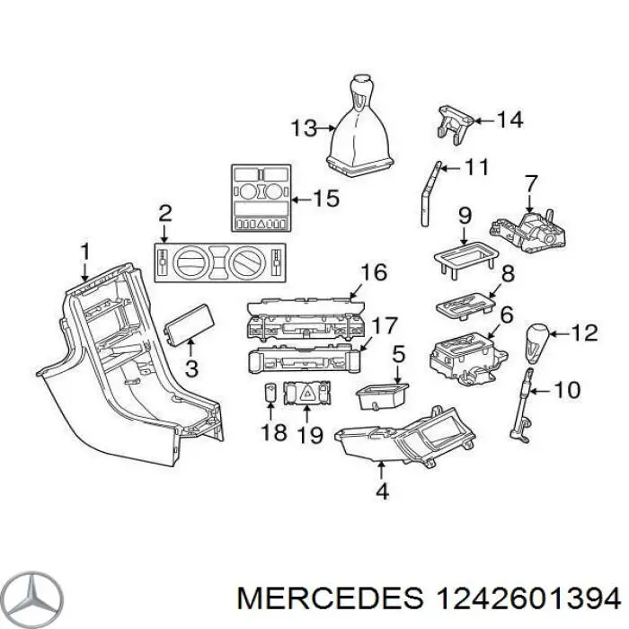 1242601394 Mercedes куліса перемикання передач