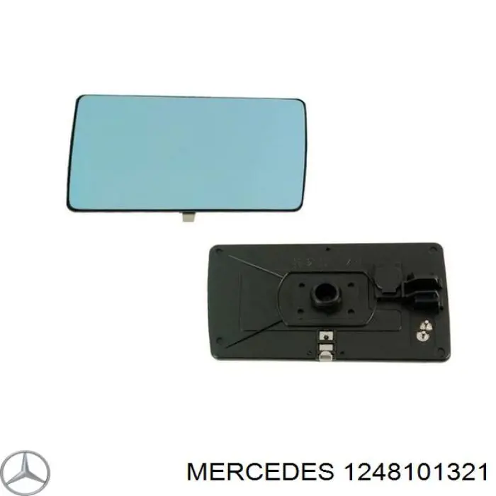 1248101321 Mercedes дзеркальний елемент дзеркала заднього виду, лівого