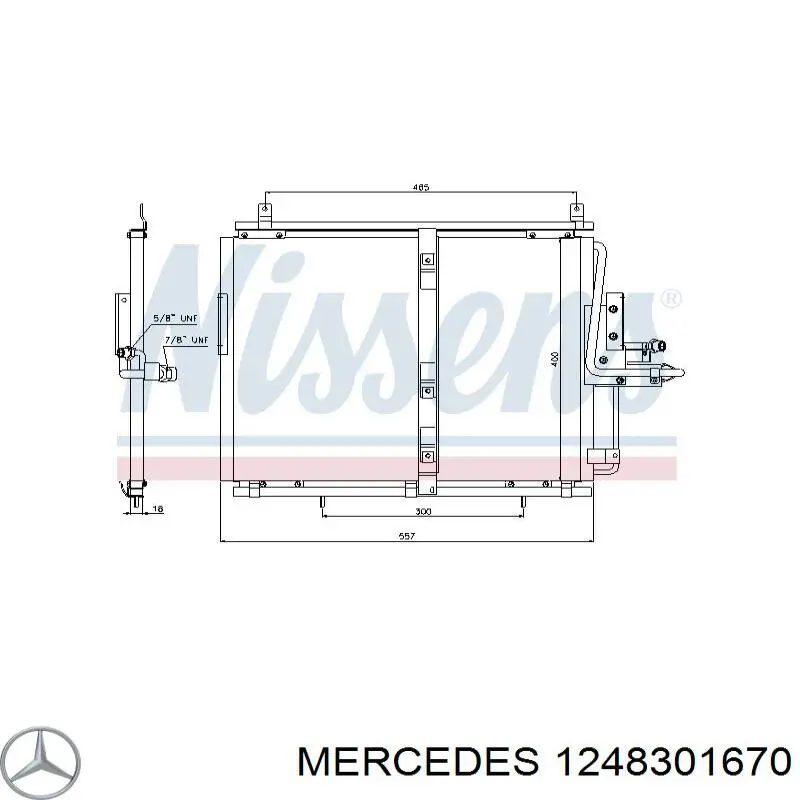 Радіатор кондиціонера 1248301670 Mercedes