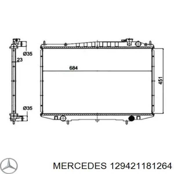 129421181264 Mercedes диск гальмівний передній