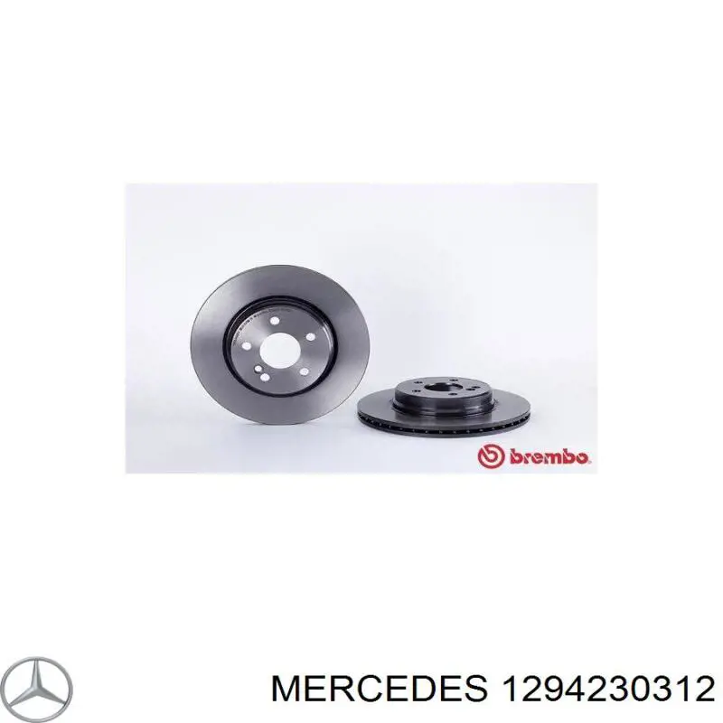 1294230312 Mercedes диск гальмівний задній