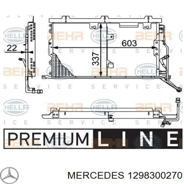 Купити A1298300270 Mercedes Радіатор системи охолодження кондиціонера