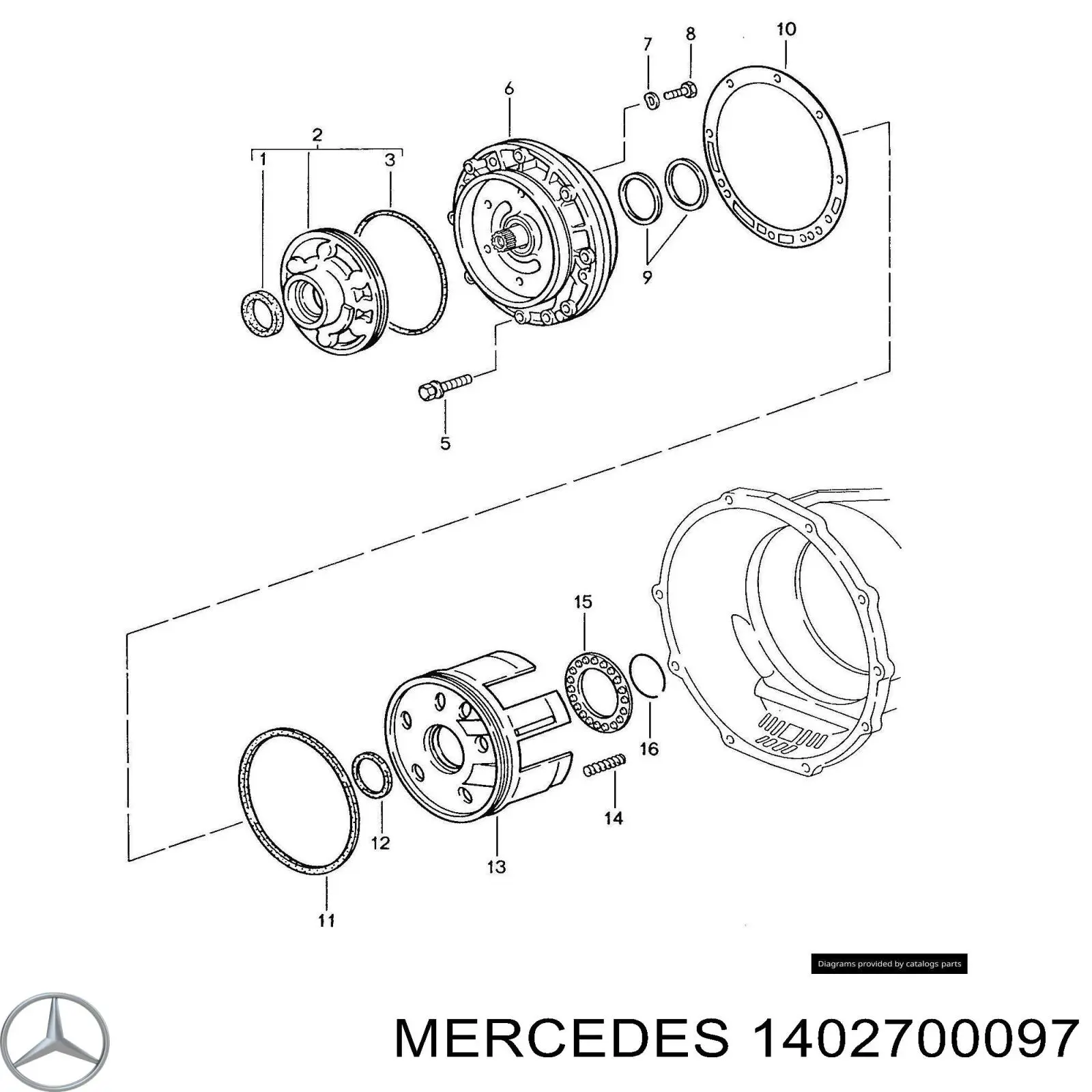 Насос масляний АКПП 1402700097 Mercedes