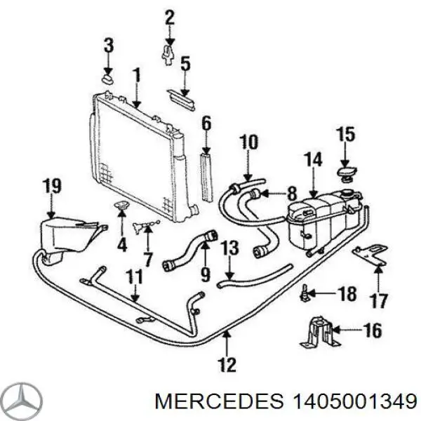1405001349 Mercedes бачок системи охолодження, розширювальний