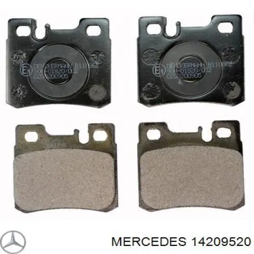 Задні гальмівні колодки Mercedes 14209520 ціна, від 13.39 USD
