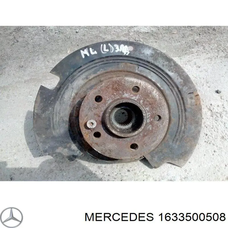 1633500508 Mercedes цапфа - поворотний кулак задній, лівий