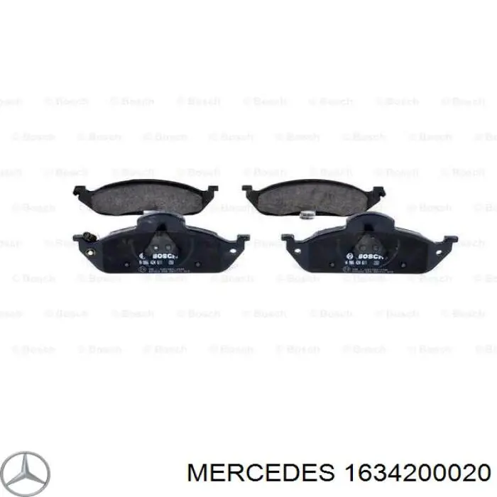 Колодки гальмівні передні, дискові 1634200020 Mercedes