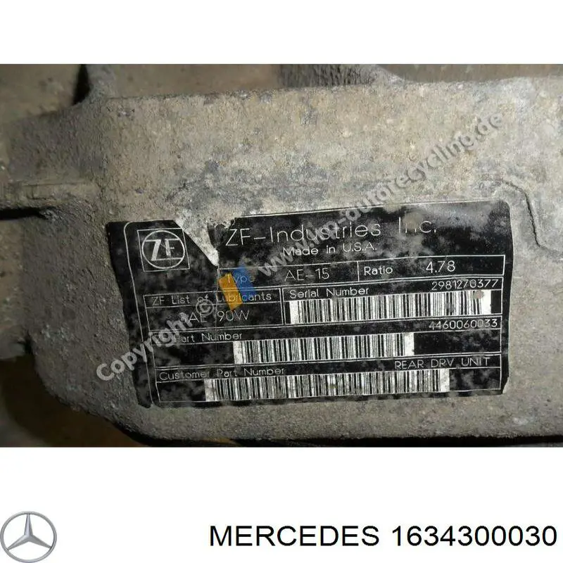  Mercedes A1634300030 ціна, від 126.68 USD