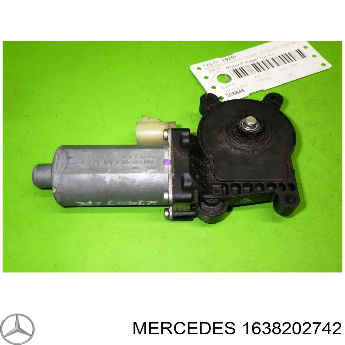 Мотор склопідйомника дверей передніх, лівих Mercedes A1638200342 ціна, від 22.80 USD