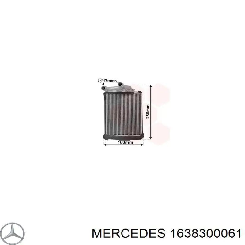 1638300061 Mercedes радіатор пічки (обігрівача)