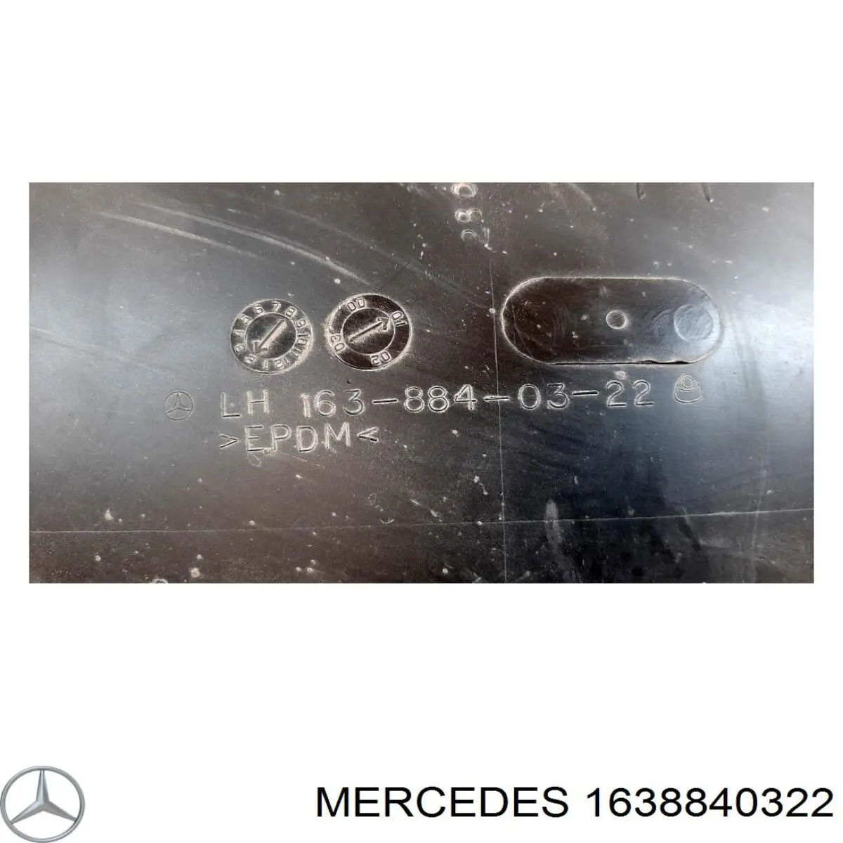 1638840322 Mercedes підкрилок заднього крила, лівий