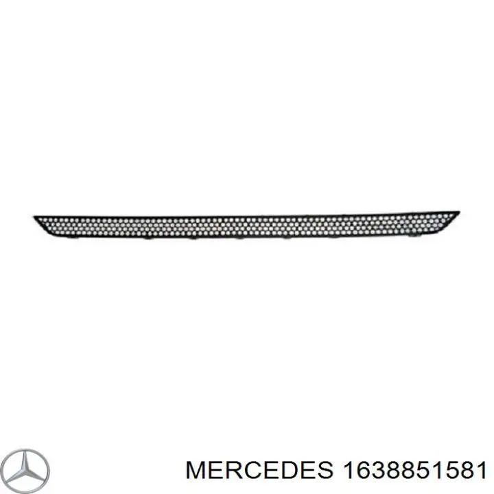 Решітка переднього бампера на Mercedes ML/GLE (W163)