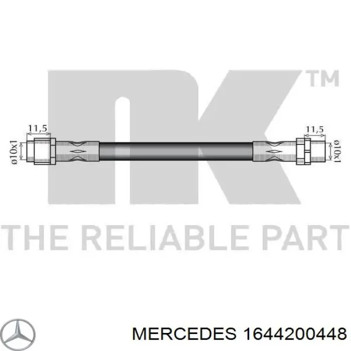 1644200448 Mercedes шланг гальмівний передній