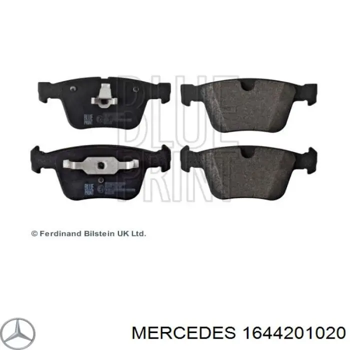1644201020 Mercedes колодки гальмові задні, дискові