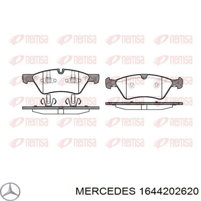 1644202620 Mercedes колодки гальмівні передні, дискові