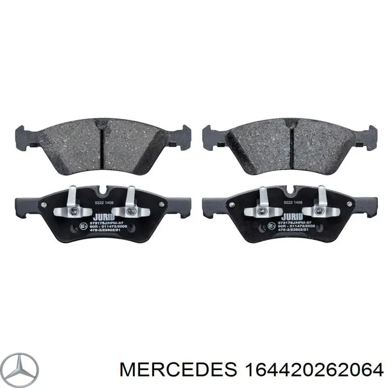 164420262064 Mercedes колодки гальмівні передні, дискові