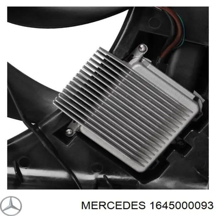 1645000093 Mercedes дифузор радіатора охолодження, в зборі з двигуном і крильчаткою